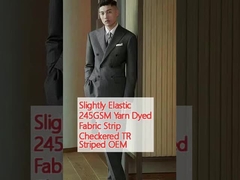 مرنة قليلاً 245GSM الخيط الملوّن قطعة القماش المقطوعة TR قطعة OEM