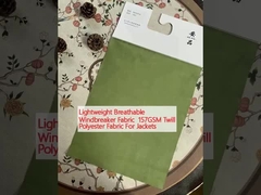 نسيج الريح الخفيف الوزن 157GSM نسيج البوليستر المزدوج للسترات